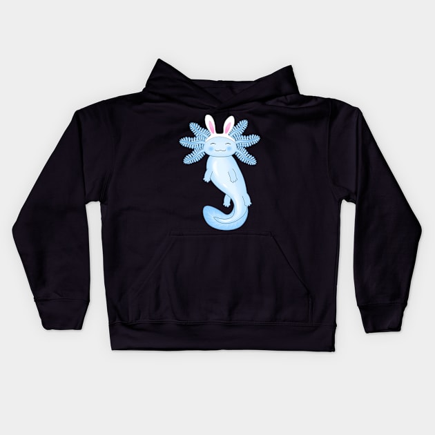 Happy Easter Axolotl Kids Hoodie by Purrfect